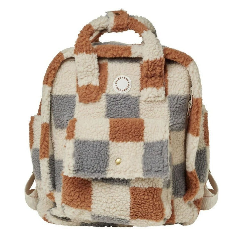 Rylee + Cru Mini Backpack - Shearling Check