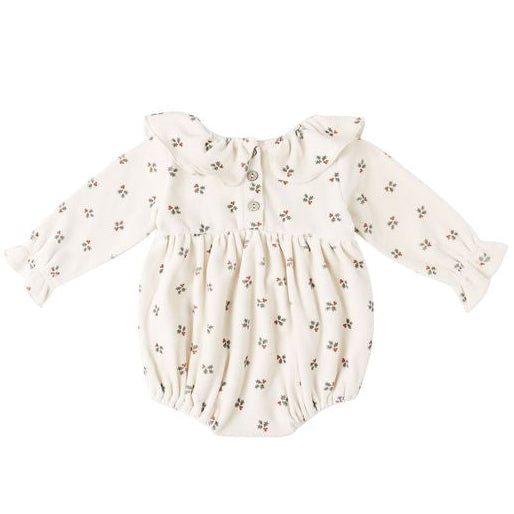 Quincy Mae Wendy Romper - Holly Berry