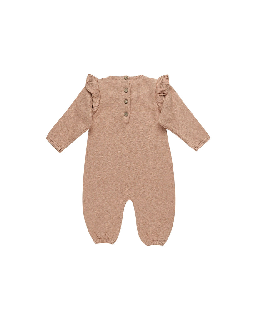 Quincy Mae Mira Knit Romper - Heather Rose