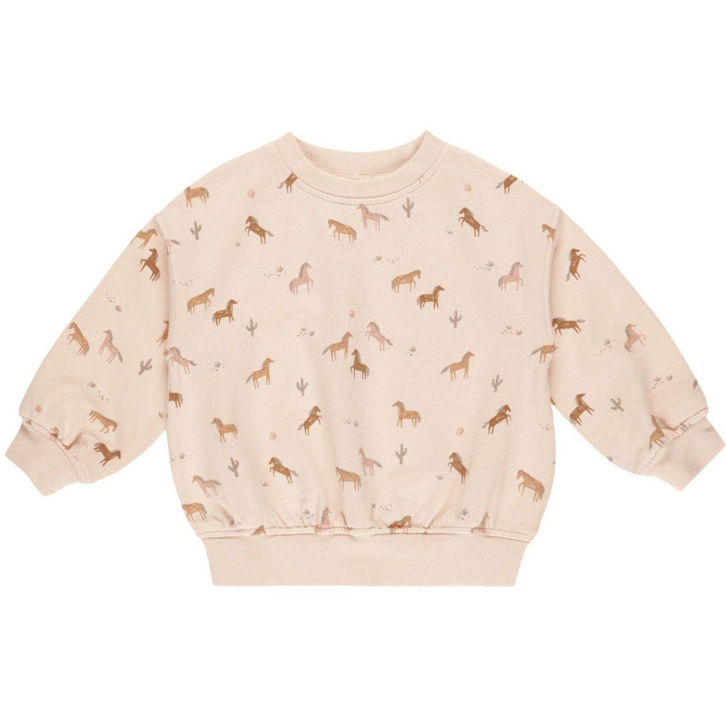 Rylee + Cru Relaxed Sweatshirt - Horses