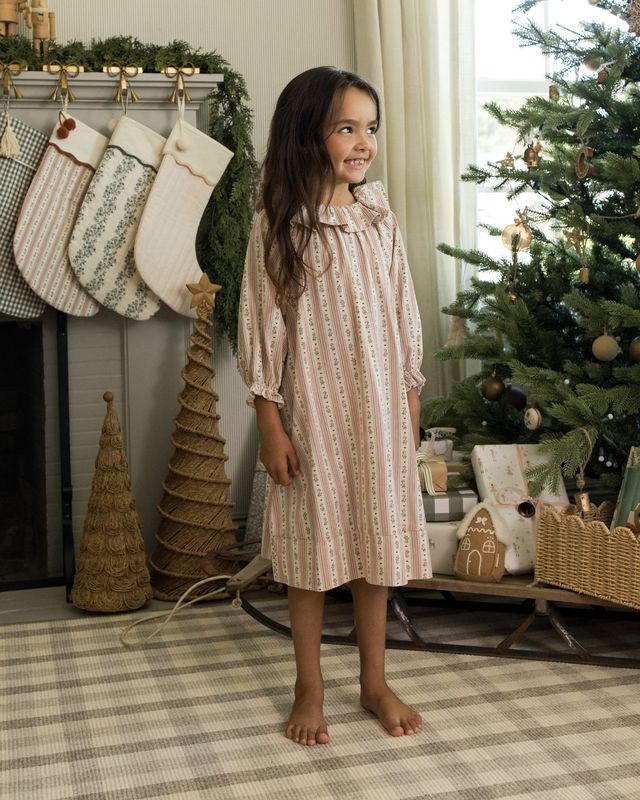 Rylee + Cru Nightgown - Candy Cane Stripe