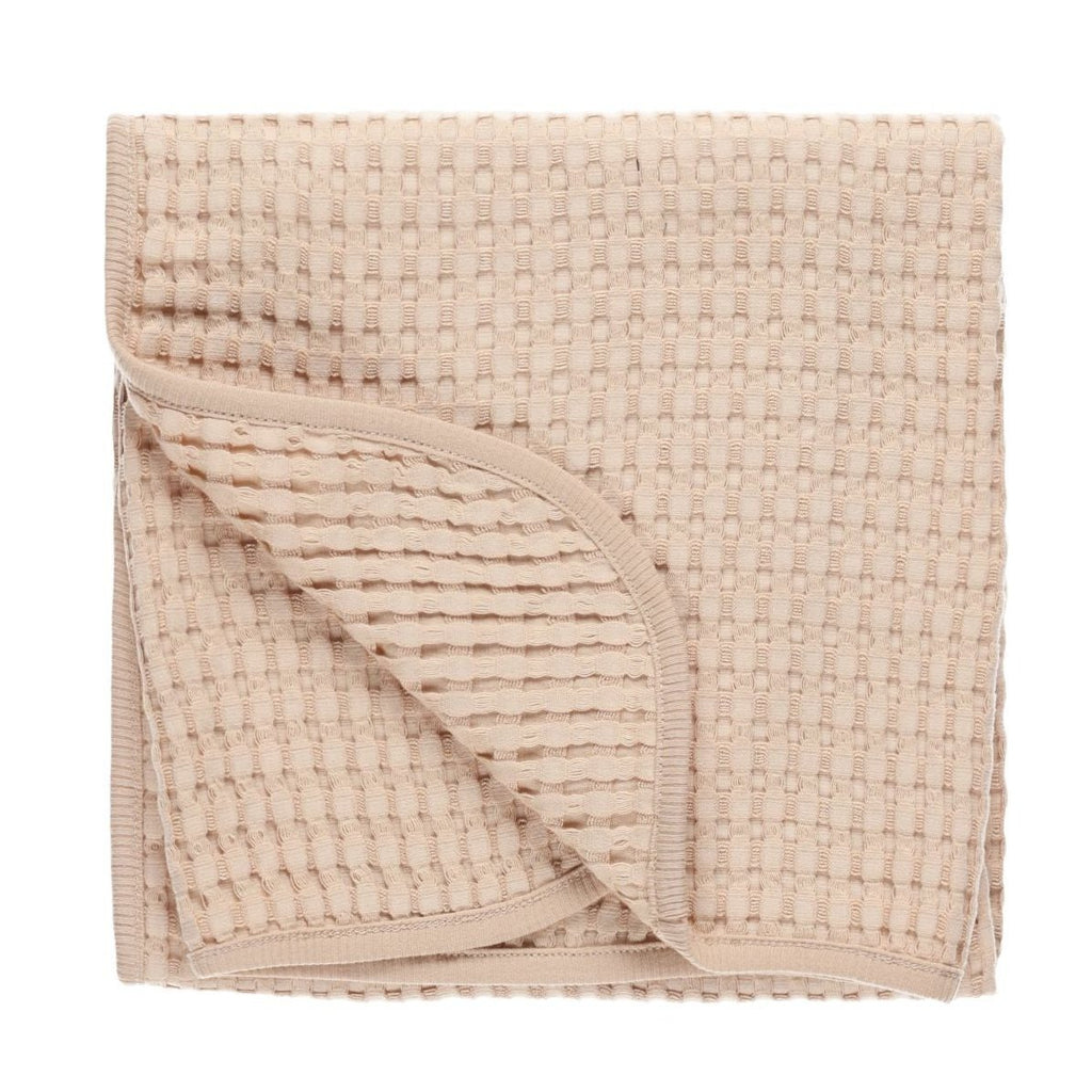 Quincy Mae Waffle Baby Blanket - Shell