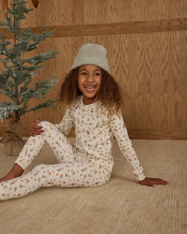 Rylee + Cru Organic Long Sleeve Pajama Set - Festive