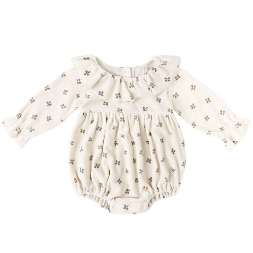 Quincy Mae Wendy Romper - Holly Berry