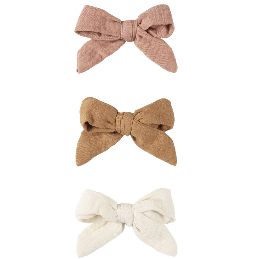 Bow w Clip Set - Rose