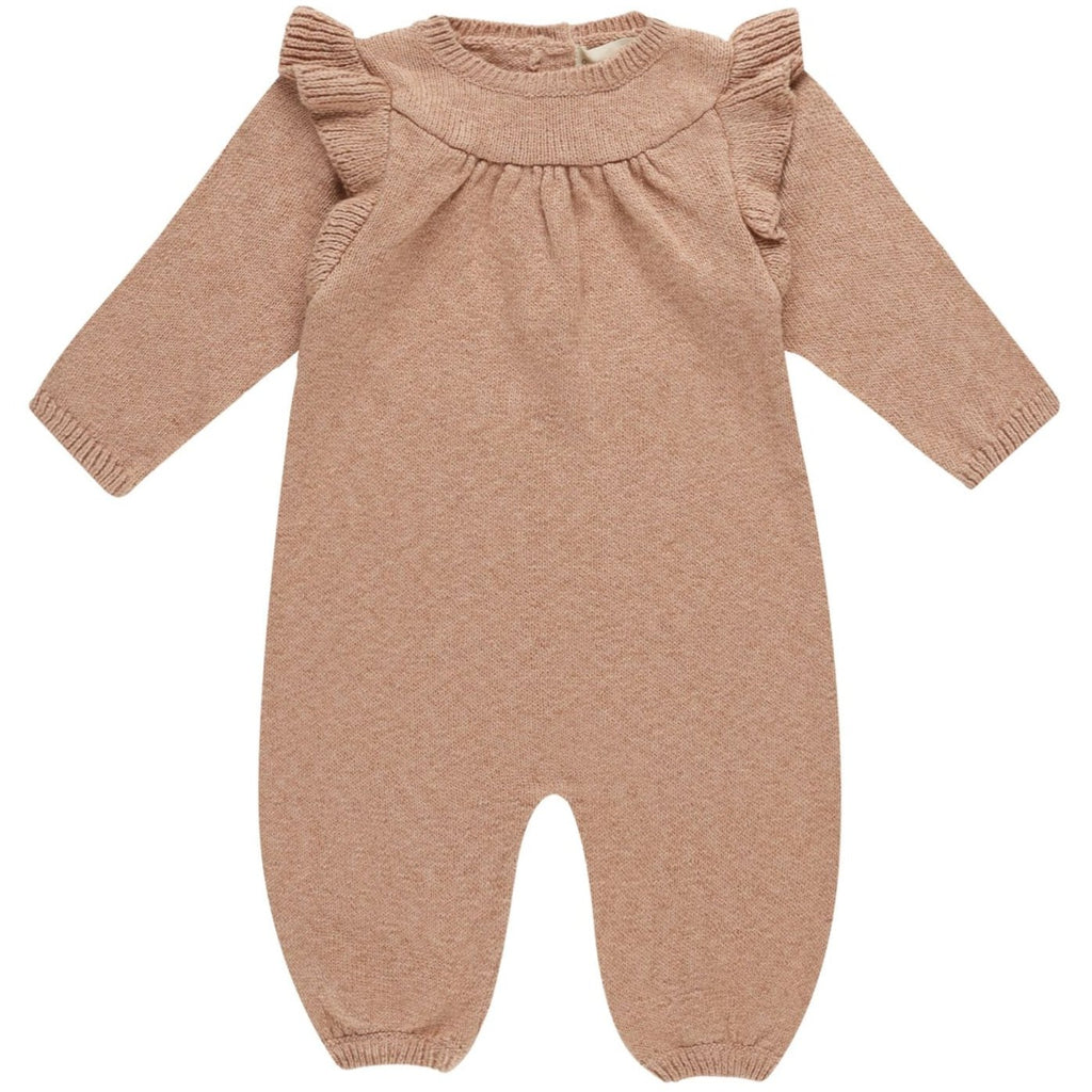 Quincy Mae Mira Knit Romper - Heather Rose