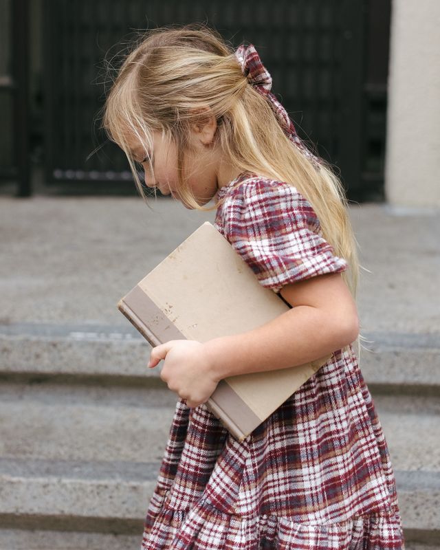 Rylee + Cru India Dress - Burgundy Plaid