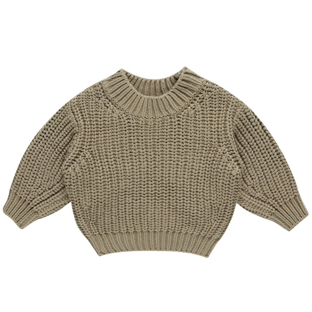 Quincy Mae Chunky Knit Sweater - Olive