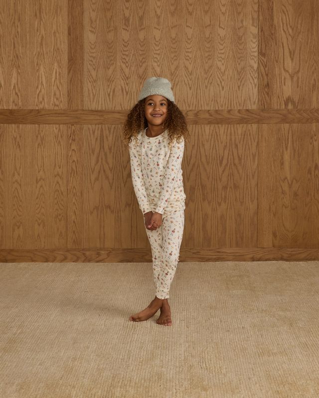 Rylee + Cru Organic Long Sleeve Pajama Set - Festive