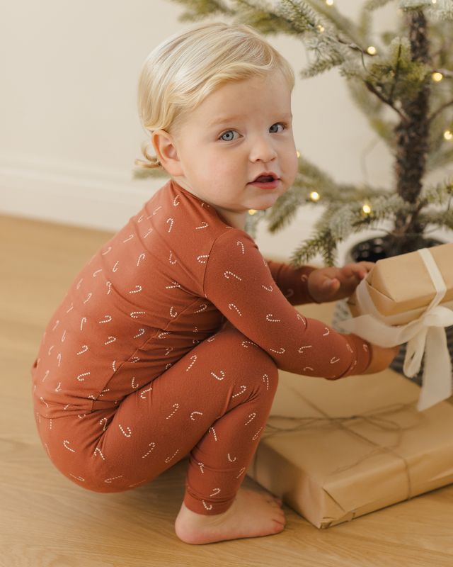 Quincy Mae  Bamboo Pajama Set - Candy Canes