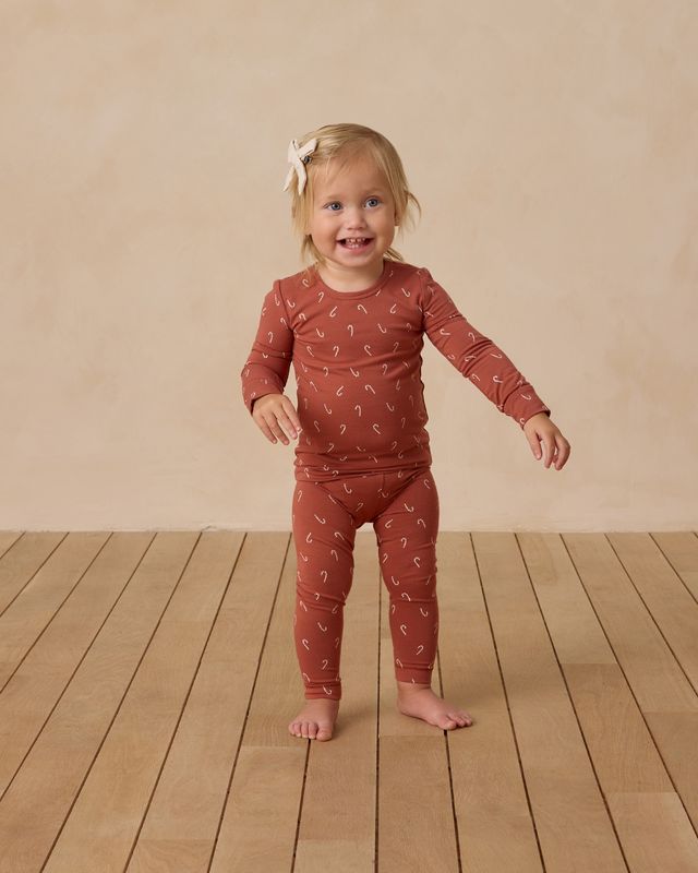 Quincy Mae  Bamboo Pajama Set - Candy Canes