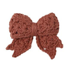 Quincy Mae Crochet Bow - Cranberry