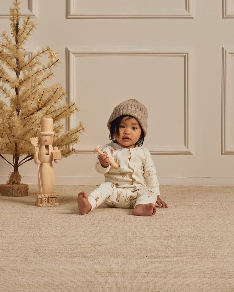 Rylee + Cru Organic Pajama Long John - Nutcracker