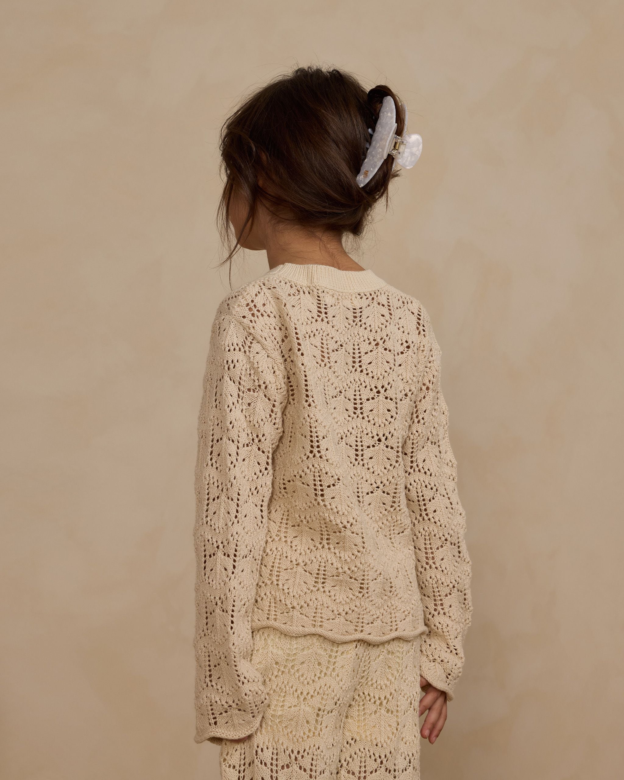 Rylee + Cru Crochet Knit Pullover