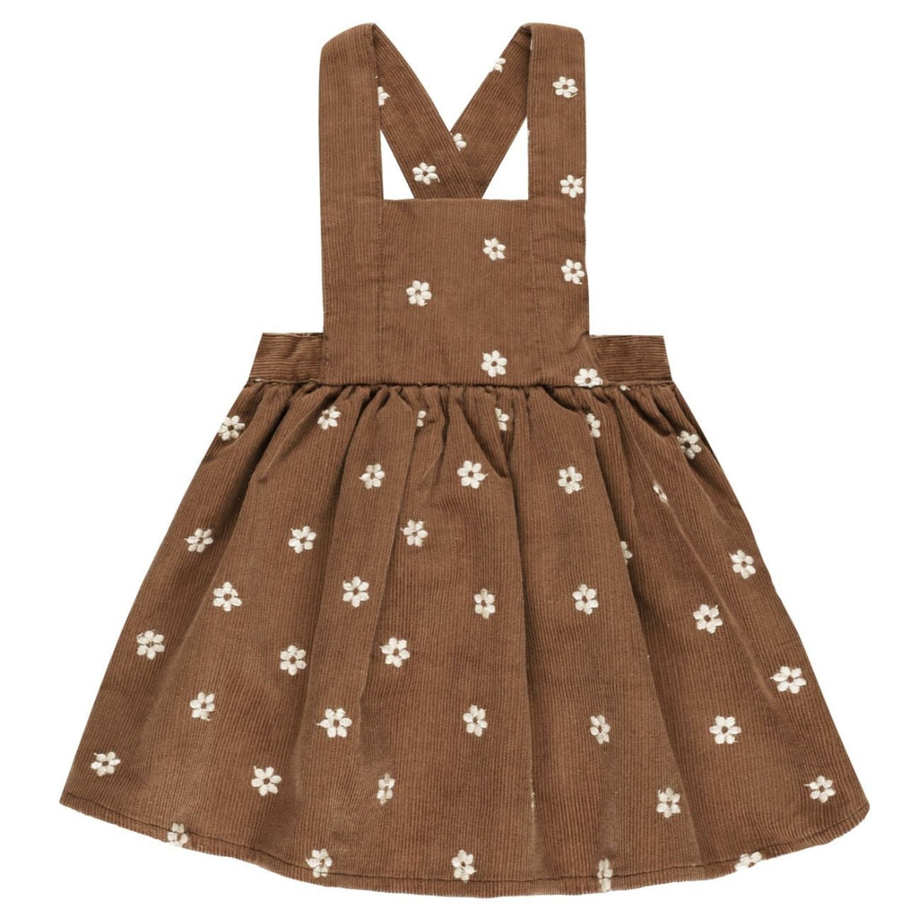 Rylee + Cru Corduroy Embroidery Pinafore Dress