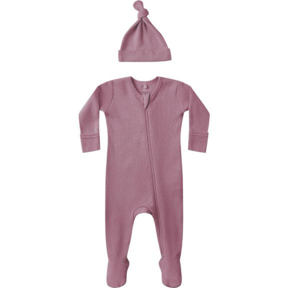 Quincy Mae Waffle Sleep Set - Mulberry