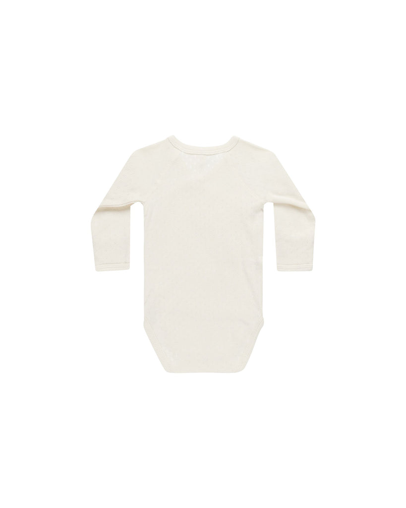 Quincy Mae Side Snap Bodysuit - Ivory