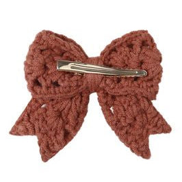 Quincy Mae Crochet Bow - Cranberry