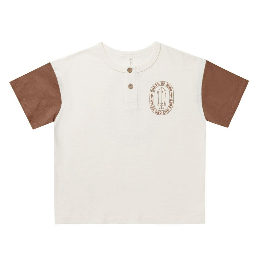 Rylee + Cru Henley Contrast Tee - Skate of Mind