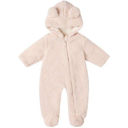 Quincy Mae Bear Jumpsuit - Antique