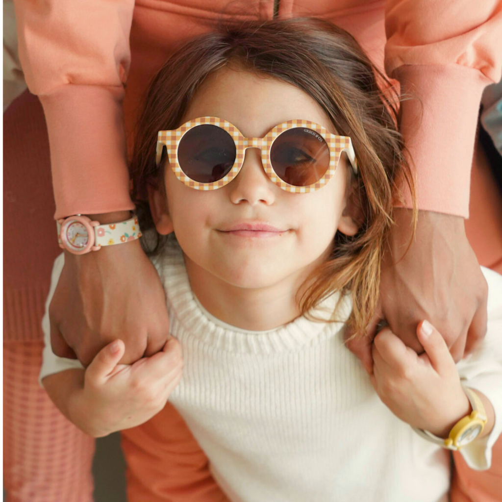 Original Round Sustainable Sunglasses -Sienna Gingham