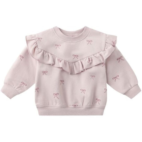 Quincy Mae Ruffle Fleece Sweatshirt - Bows