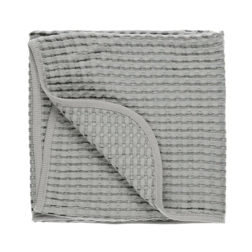 Quincy Mae Waffle Baby Blanket - Dusty Blue