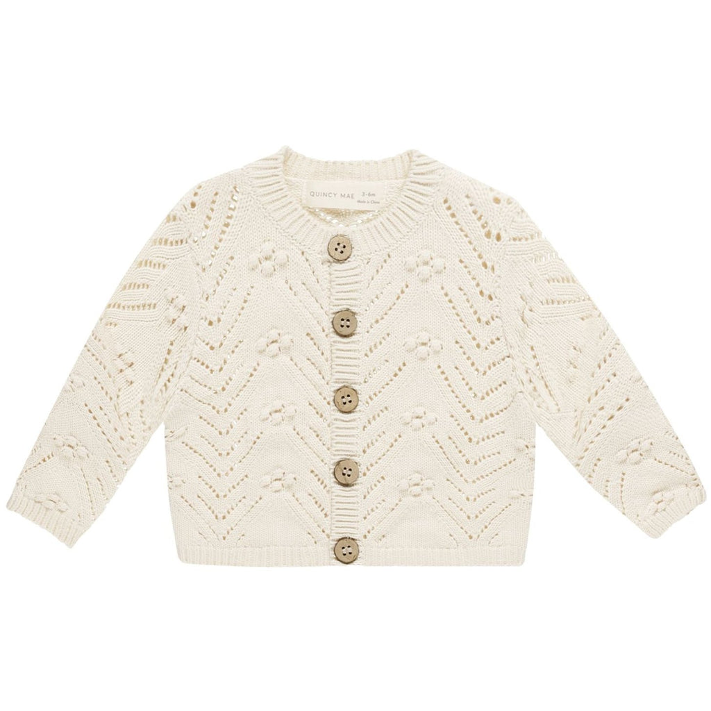 Quincy Mae Knit Cardigan - Natural