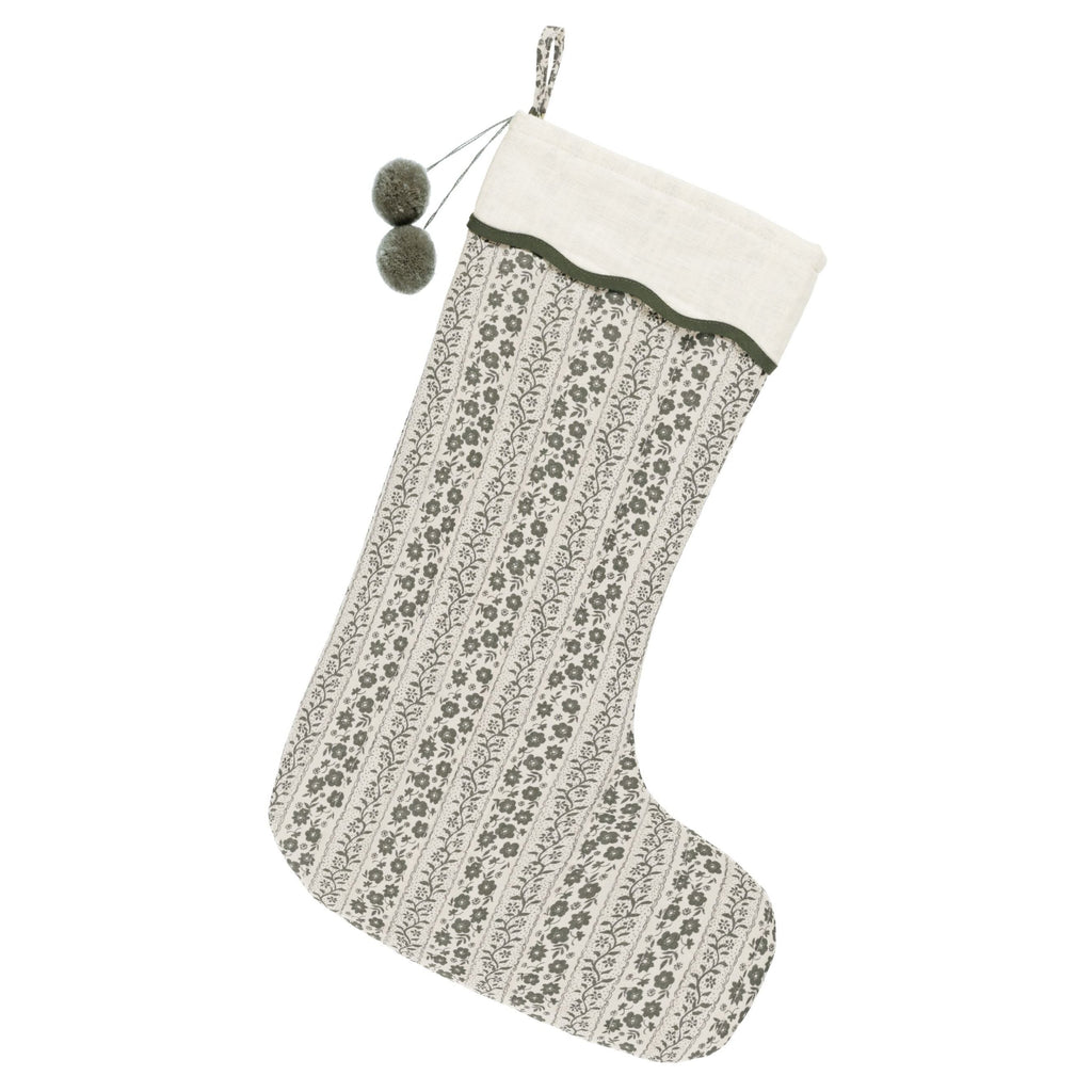 Rylee + Cru Christmas Stocking - Green Vines