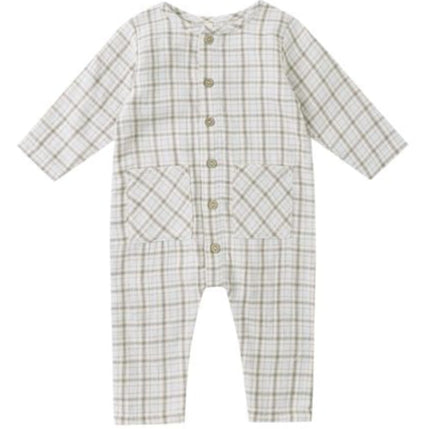 Rylee + Cru Pocketed Woven Jumpsuit - Blue Plaid