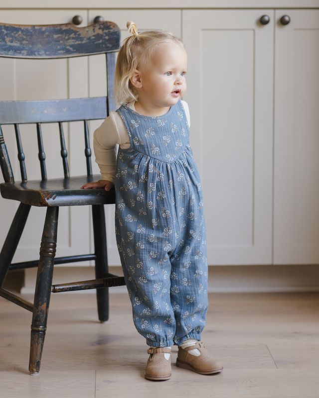 Quincy Mae Maisie Overall - Blue Floral