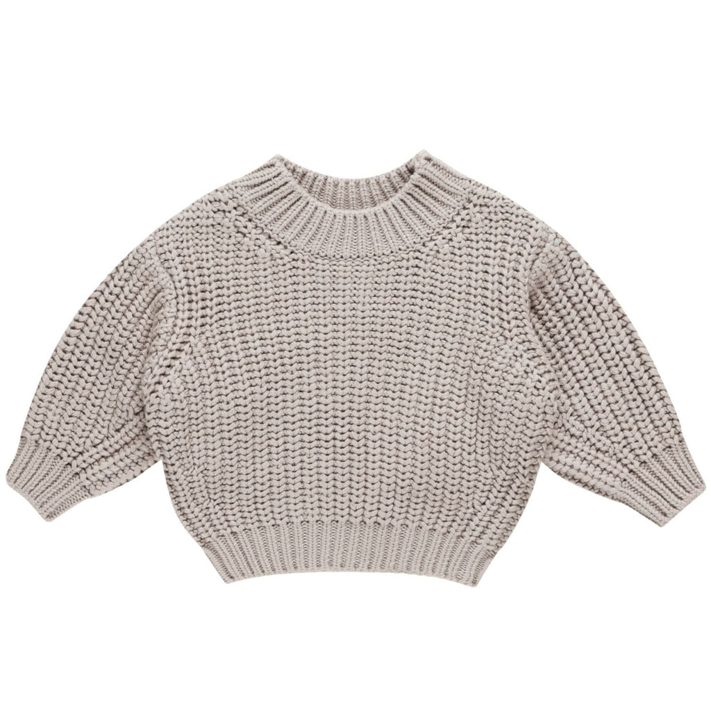 Quincy Mae Chunky Knit Sweater - Fog