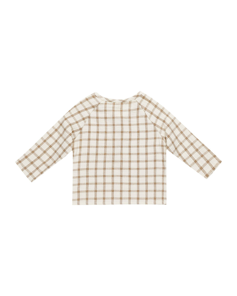 Quincy Mae Zion Shirt - Cinnamon Plaid