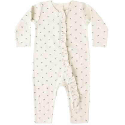 Quincy Mae Ruffle Jumpsuit - Blue Ditsy