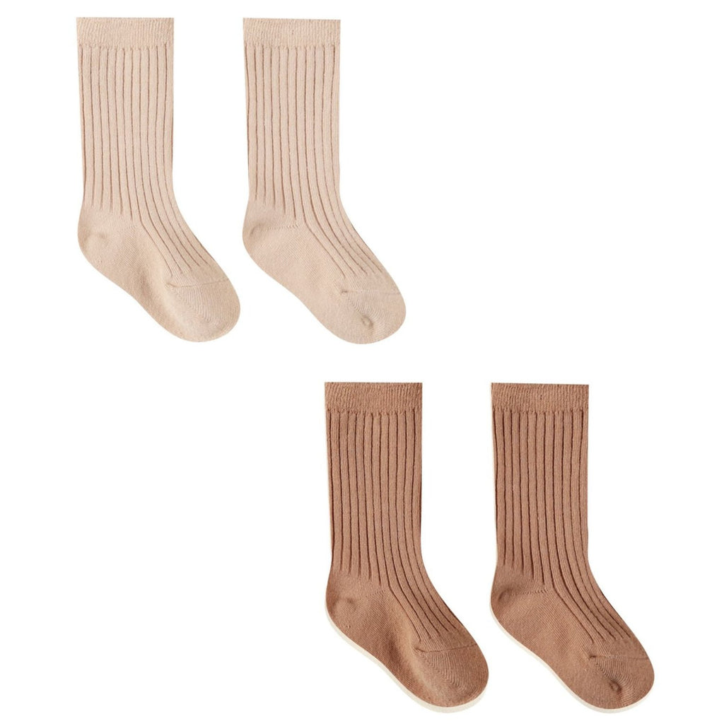 Quincy Mae Sock Set - Shell, Rose