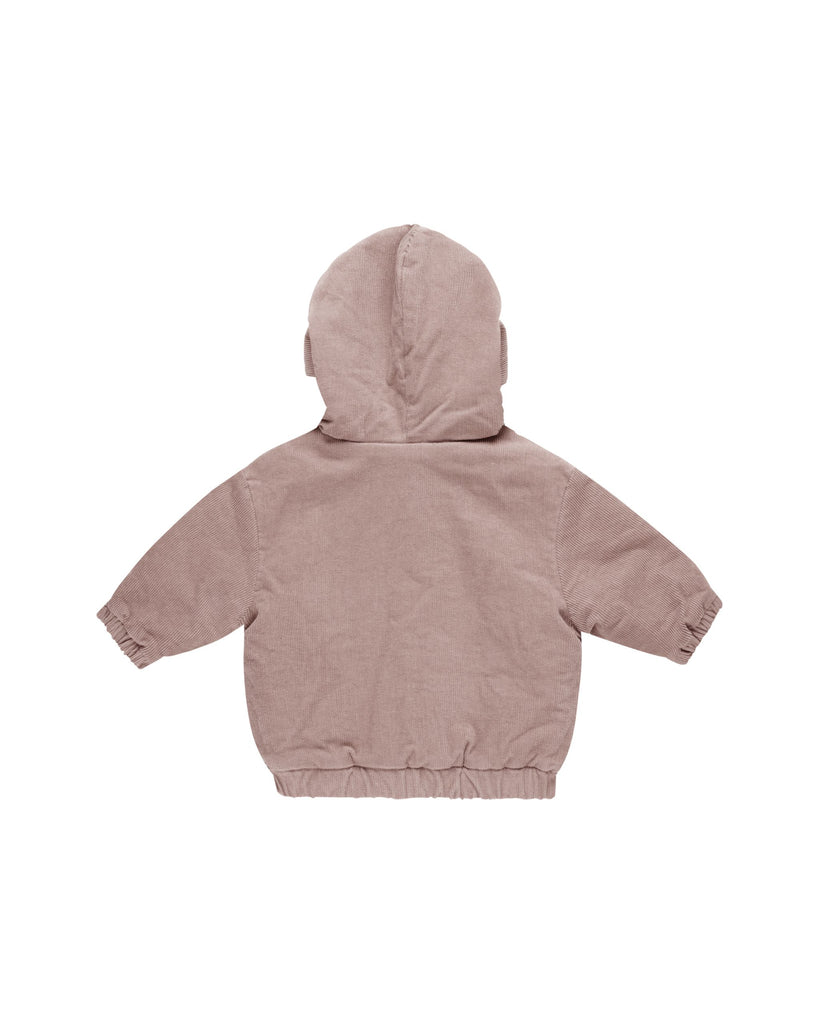 Quincy Mae Corduroy Hooded Jacket - Mauve