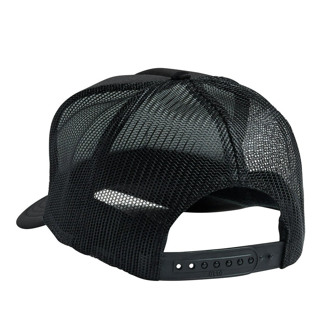 Black Embroidered Surf Eat Nap Snapback Hat