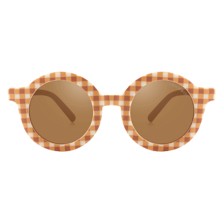 Original Round Sustainable Sunglasses -Sienna Gingham