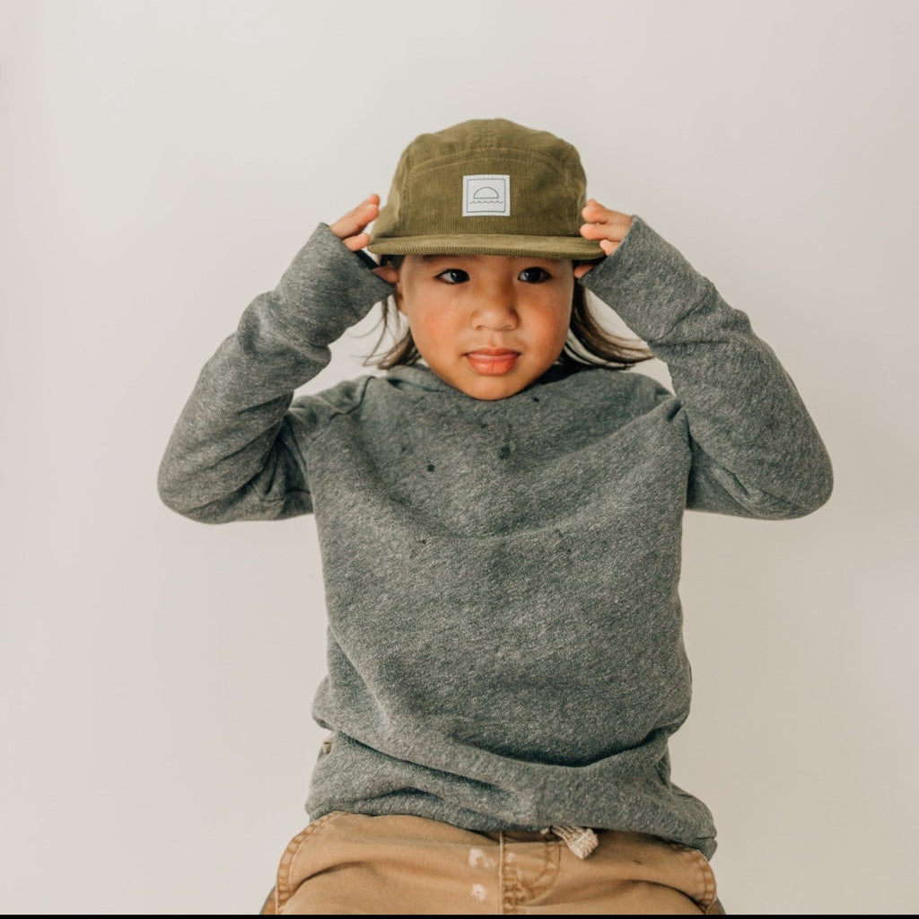 Corduroy Five-Panel Cap - Moss