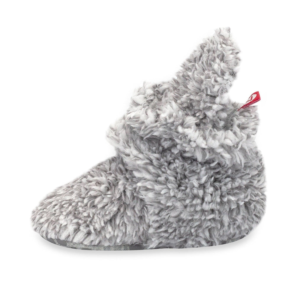 Zutano Furry Gripper Baby Bootie - Heather Gray