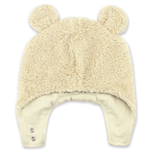 Furry Bear Hat - Oat