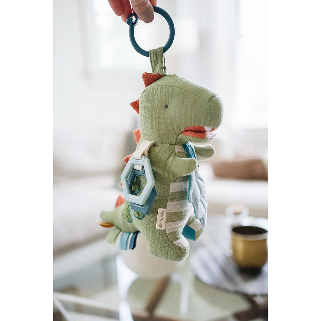 Bitzy Bespoke Link & Love™ Activity Plush with Teether - Dino