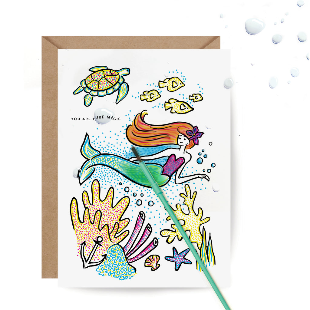 Mermaid Paint with Water Card