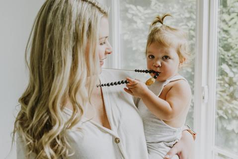 The Austin - Black Teething Necklace