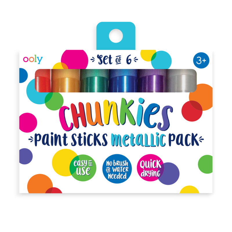 Ooly Chunkies Paint Sticks - Metallic - set of 6