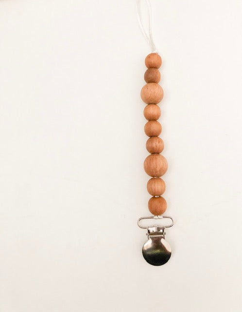 Pretty Please Boutique Teethers - Wooden Pacifier Clip || Eleanor Collection || WOOD