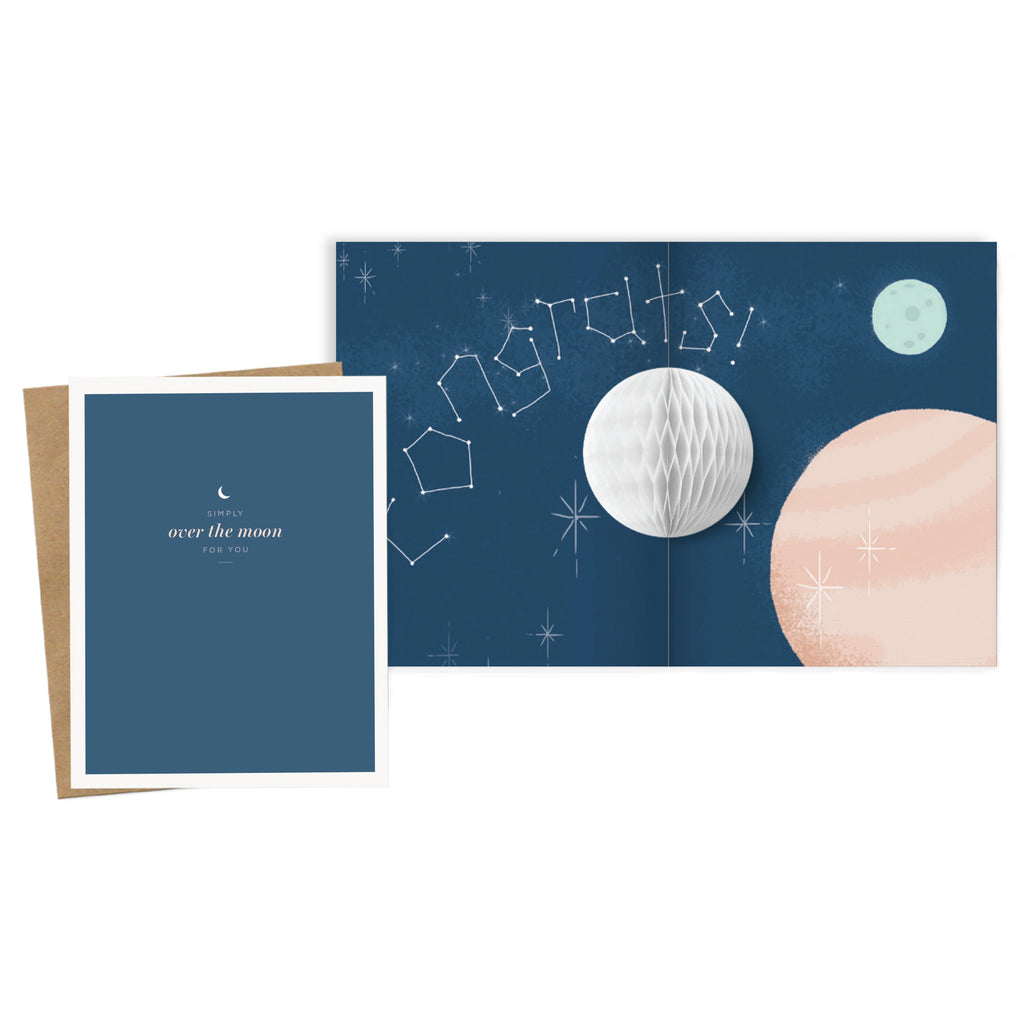 Over the Moon Pop Up Card
