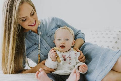 The Harrison Teething Necklace - Succulent