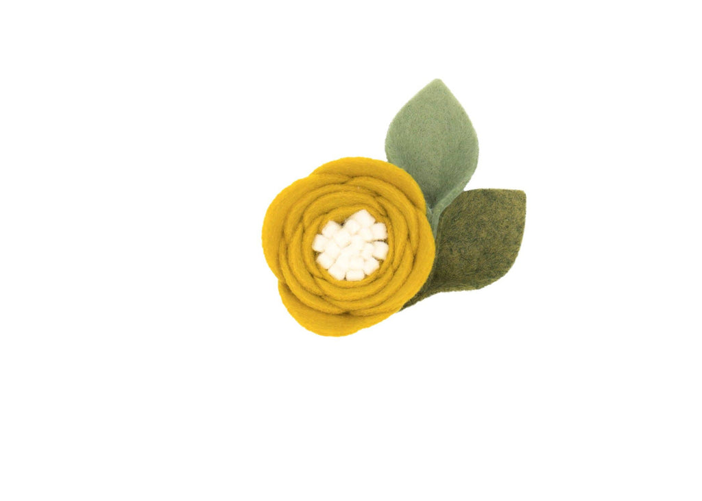 Alexander Sara - Mustard Seed Felt Flower - Single Bloom