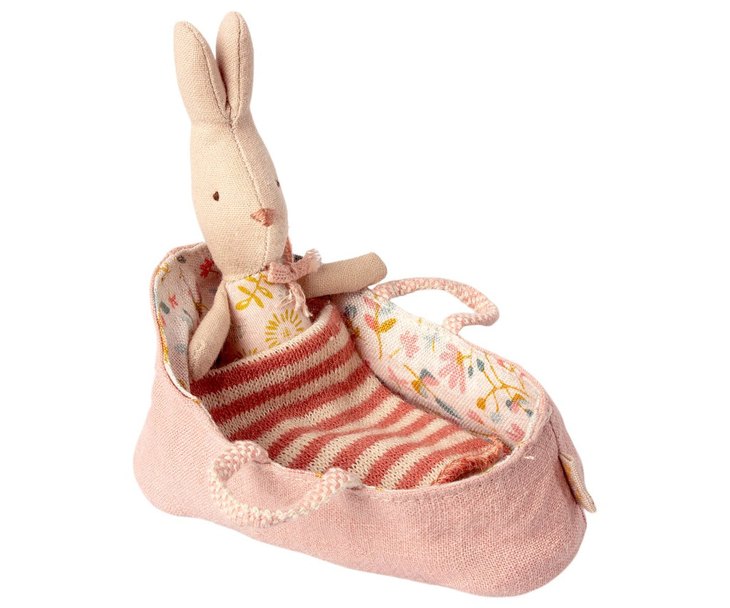 Maileg My Rabbit in Carry Cot - Rose